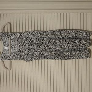 Needle & Thread Black and White Floral Sleeveless Mini Dress Size Small